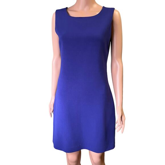 T Tahari Sleeveless Notched Low Back Dress 6 Sleeveless Party Career Date Night - Picture 1 of 5